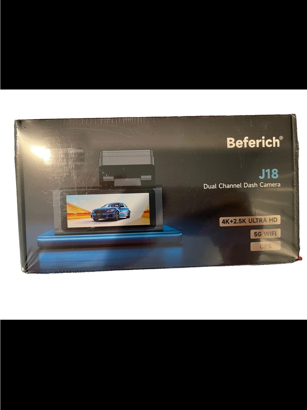 Beferich J18 Dual Dash Cam 4K+2.5K Front Rear GPS 5G WiFi 64GB NEW Sealed